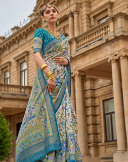 purple zari woven Kanjivaram Saree