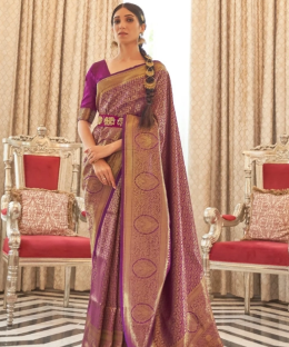 Blue Banarasi Silk Saree