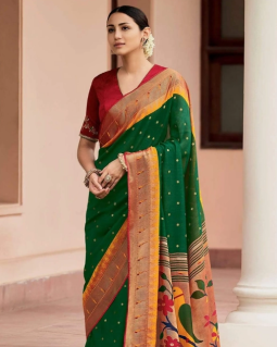 Blue Banarasi Silk Saree